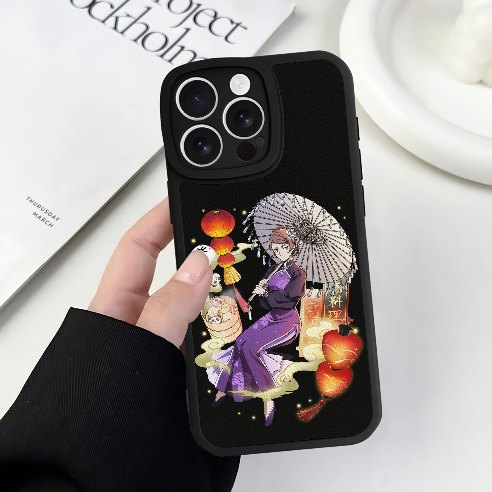 （画像用） 文豪ストレイドッグス Bungo Stray Dogs 【iPhone 16シリーズ対応】シリコンスマホケース（レザー調） 材質：シリコン